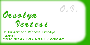 orsolya vertesi business card